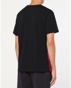 T-Shirt Musa en Coton bicolore noir/rouge