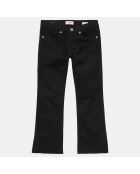 Jean Flare en Toile de coton 7/8 noir