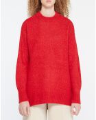 Pull en Laine mélangée Danae rouge