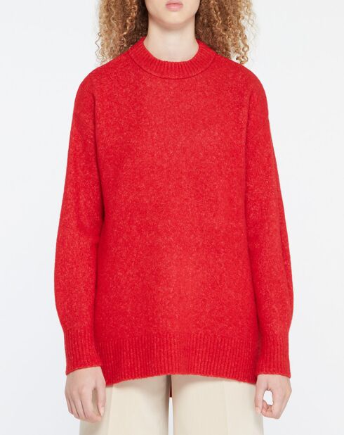 Pull en Laine mélangée Danae rouge