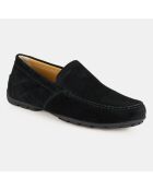 Mocassins en Velours de Cuir Moner noirs