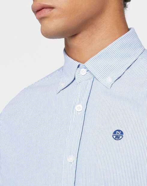 Chemise Regular Oxford Rayée blanc/bleu