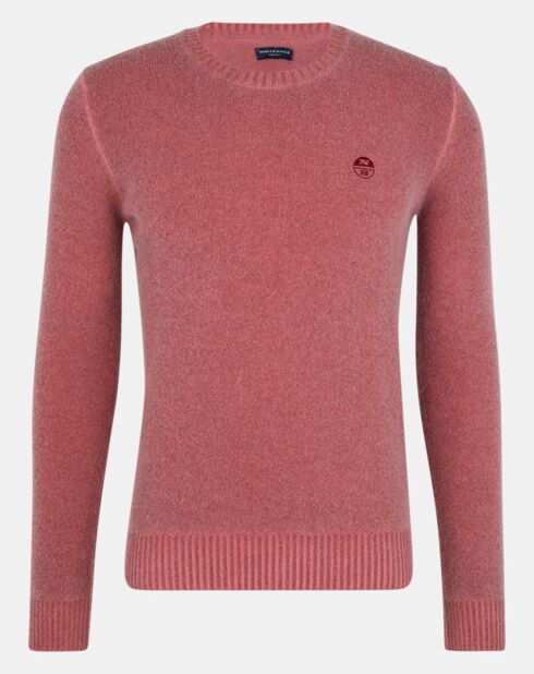 Pull en Laine mélangée Geo rouge