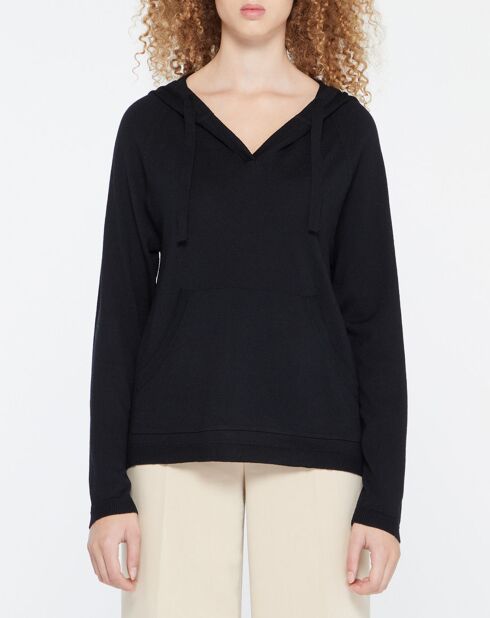 Sweat 100% Laine Marylouise noir