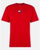Tjm Tommy Badge Rotes T-Shirt aus 100% Bio-Baumwolle