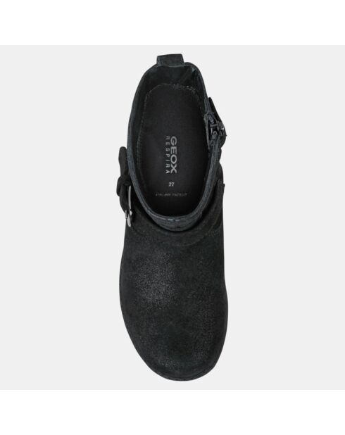 Bottes en Cuir Shawntel à boucle noires