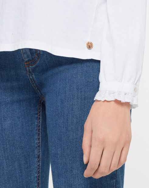 Martine weiße Bluse aus 100% Bio-Baumwolle