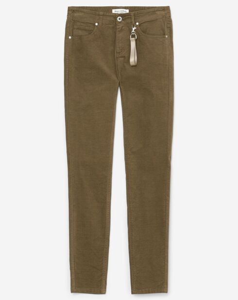 Pantalon en Velours de coton bio Slim Mavas marron