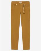 Pantalon Slim en Coton bio mélangé Mavas marron clair