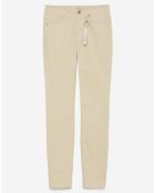 Pantalon Slim en Velours de coton bio  Mavas écru