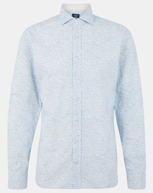 Chemise Slim Fit Imprimé en allover bleu clair