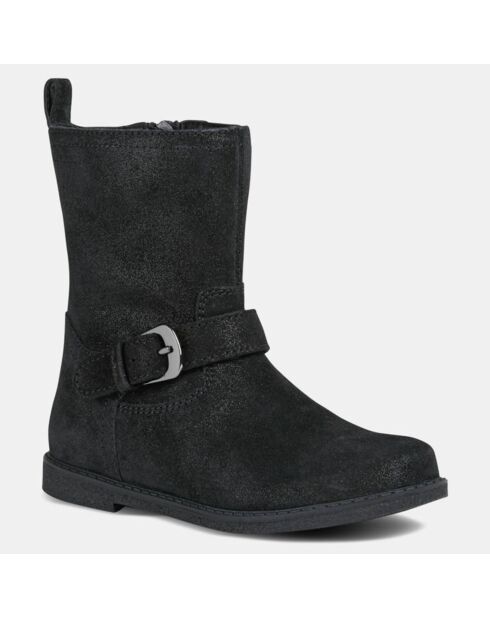 Bottes en Cuir Shawntel à boucle noires