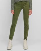 Pantalon Slim en Velours de coton bio Mavas vert clair