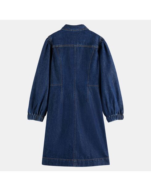 Robe en Jean Ballon en Toile de coton bleu foncé