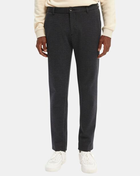 Pantalon Chino Mottlaine Pied de Poule bleu