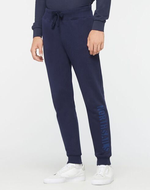 Jogging 100% Coton Bio Fleece Bottoms bleu marine