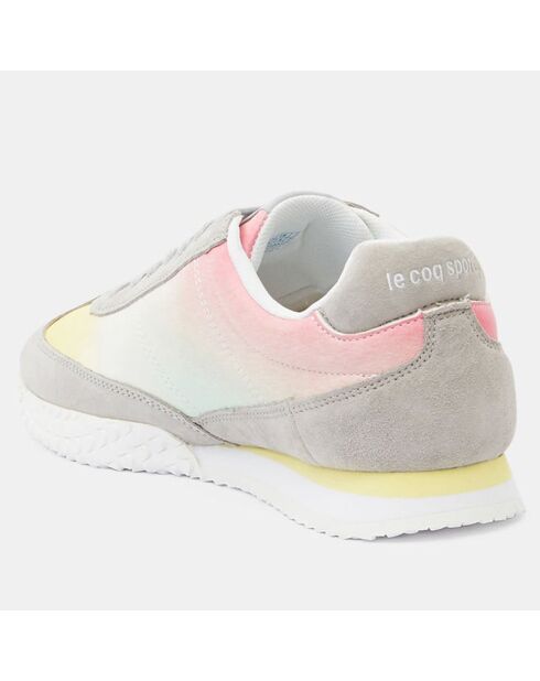 Baskets en Velours de Cuir Le Coq Sportif x Papier Tigre Veloce multicolores