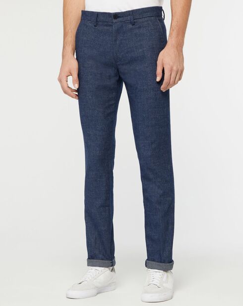 Pantalon Slim Bleecker Fake Solid Look bleu jean