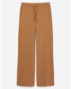 Pantalon en Jersey de Coton bio marron clair