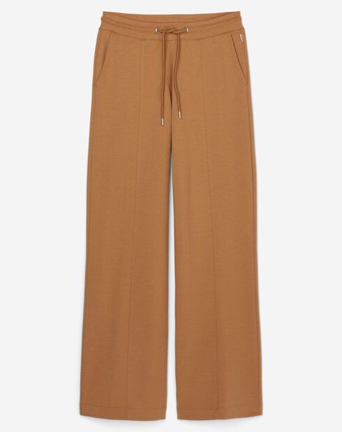 Pantalon en Jersey de Coton bio marron clair