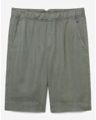 Bermuda fluide à Taille élastique kaki