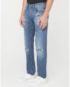 Jean Slim 100% Coton Bio Broken Eged Willbi bleu moyen