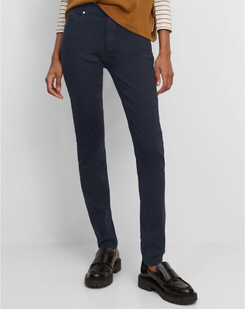 Pantalon Slim en Coton bio mélangé Mavas bleu marine