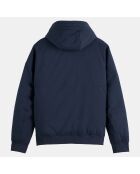 Blouson Interieur Quilted à Capuche bleu marine