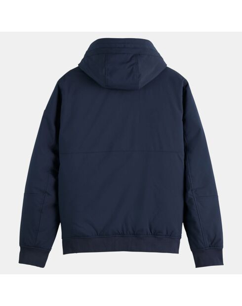 Blouson Interieur Quilted à Capuche bleu marine
