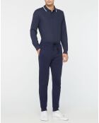 Jogging 100% Coton Bio Fleece Bottoms bleu marine