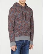 Sweat Hoodie imprimé cachemire multicolore