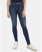 Jean Skinny Bohemienne Tr bleu foncé