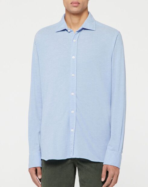 Chemise ample en  Jersey Pique bleu clair