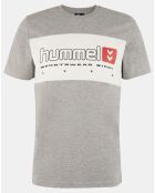 T-Shirt Musa en Coton gris/blanc