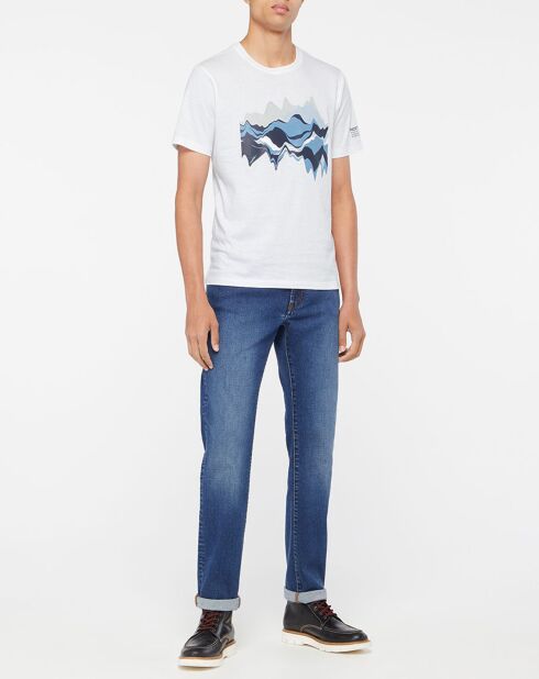 T-shirt bianca con grafica in cotone biologico al 100%