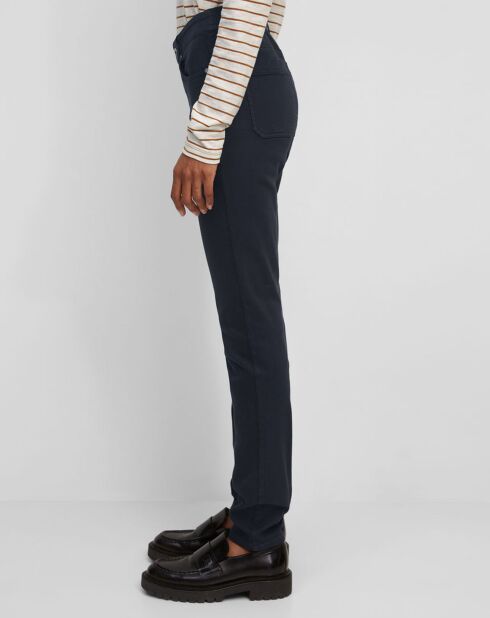 Pantalon Slim en Coton bio mélangé Mavas bleu marine