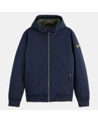 Blouson Interieur Quilted à Capuche bleu marine