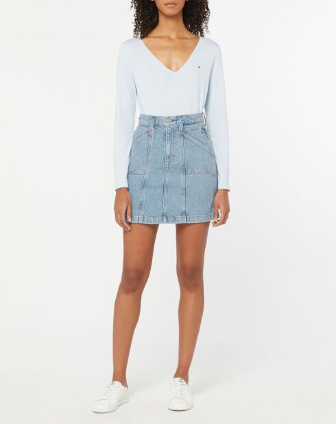 Jupe Regular en Jean Mom bleu clair
