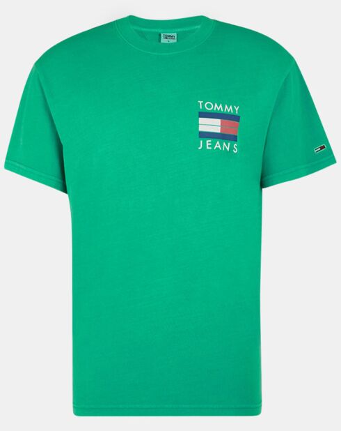 T-Shirt aus 100% Bio-Baumwolle mit grünem Rückenprint