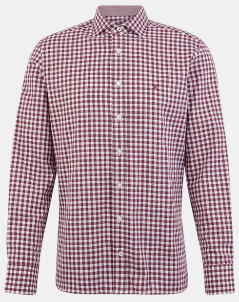 Chemise Slim Fit à imprimé vichy rouge/blanc