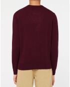 Pull 100% Laine d'agneau bordeaux