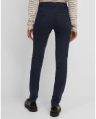 Pantalon Slim en Coton bio mélangé Mavas bleu marine