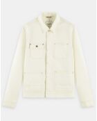 Veste en Coton Biologique Worker blanche