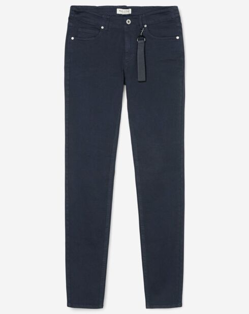 Pantalon Slim en Coton bio mélangé Mavas bleu marine