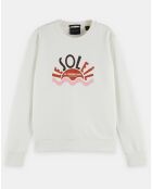 Sweat Message Soleil blanc