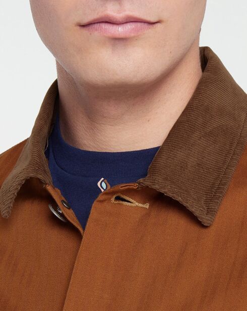 Blouson Trucker Empiecement camel