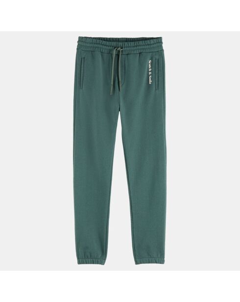 Pantalon de Jogging en Coton organique vert foncé