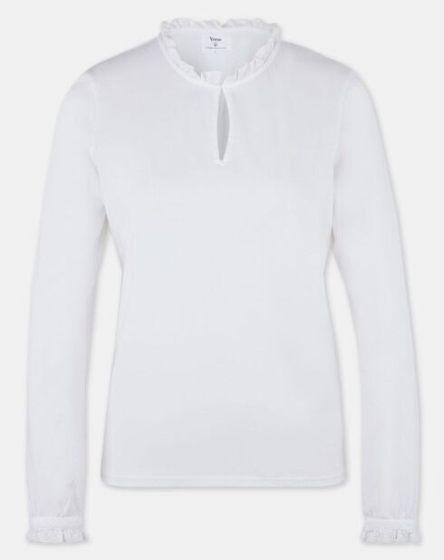 Martine weiße Bluse aus 100% Bio-Baumwolle