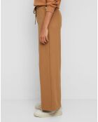 Pantalon en Jersey de Coton bio marron clair