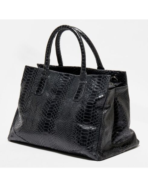 Sac à Main en Cuir Myra noir - 28x39.5x20.5 cm